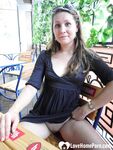 Horny brunette showing her naked body in public - Photo #11