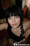 Black haired girlfriend showing her horny pussy - Photo #7