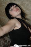 Black haired girlfriend showing her horny pussy - Photo #11