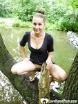 Girlfriend outdoors decides to pleasure herself passionately - Photo #11