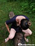 Girlfriend outdoors decides to pleasure herself passionately - Photo #37