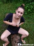 Girlfriend outdoors decides to pleasure herself passionately - Photo #39