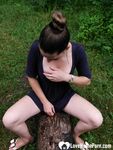 Girlfriend outdoors decides to pleasure herself passionately - Photo #42