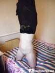 Skinny amateur brunette masturbates furiously on camera - Photo #18