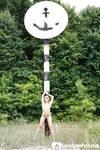 Lovely blonde posing naked at the water station - Photo #9
