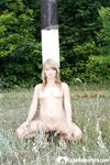 Lovely blonde posing naked at the water station - Photo #10
