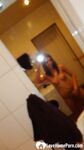 Amateur brunette babe taking selfies before her shower - Photo #21