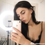 Hot schoolgirl reveals her tits in the mirror - Photo #3