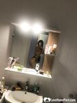 Hot schoolgirl reveals her tits in the mirror - Photo #6