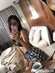 Hot schoolgirl reveals her tits in the mirror - Photo #12