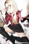 Naughty nerdy schoolgirl strips off her uniform - Photo #2