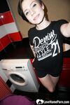 Beautiful teen strips off everything but her socks - Photo #20