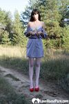 Amateur mom in stockings fools around in dirt - Photo #17