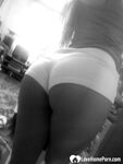 Hot girlfriend displaying her legs and ass - Photo #5