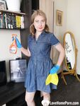 Cleaning lady teases while my wife's gone - Photo #1