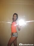 Astonishing skinny brunette flashes her juicy titties - Photo #3