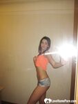 Astonishing skinny brunette flashes her juicy titties - Photo #5
