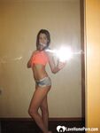 Astonishing skinny brunette flashes her juicy titties - Photo #6