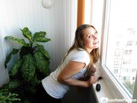 Sister's friend plays with a big plug - Photo #18