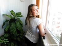 Sister's friend plays with a big plug - Photo #16