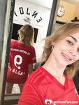 Hot teen flashes her big natural tits - Photo #14