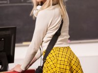 Hot schoolgirl Emma Rosie humping her teacher's dick in the classroom - Photo #1
