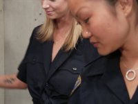 Cruel police officers Brooke Banner & Lucy Lee whip and torment a prisoner - Photo #1