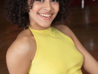 Ebony cutie with curly hair Dani Diaz disrobes prior to having POV sex - Photo #5