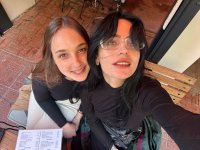 Lesbian couple Maria J and Ophelia strip totally naked while fooling around - Photo #1