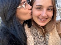 Lesbian couple Maria J and Ophelia strip totally naked while fooling around - Photo #2