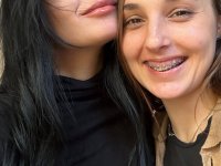 Lesbian couple Maria J and Ophelia strip totally naked while fooling around - Photo #9