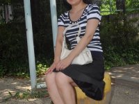 Petite Japanese granny Akiko Oda strips and shows her bushy wet beaver - Photo #1