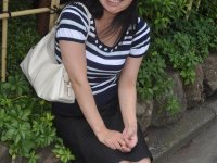 Petite Japanese granny Akiko Oda strips and shows her bushy wet beaver - Photo #5