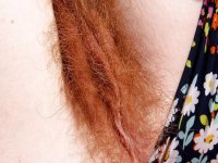Redheaded mom Ana Molly displaying hairy vagina for close ups - Photo #7