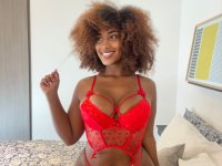 Ebony solo girl models revealing lingerie during non nude action - Photo #11