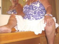Fat British nan Grandma Libby completely disrobes while in a hotel room - Photo #2