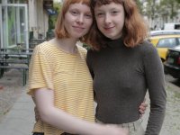 Sexy lesbians Bonnie and Sondrine show their small tits and hairy cunts - Photo #18