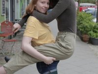 Sexy lesbians Bonnie and Sondrine show their small tits and hairy cunts - Photo #19