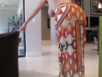 Adorable MILF with big tits and slender legs Wifey posing topless - Photo #8
