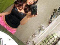 Alluring brunette teen takes selfies of natural big tits before POV titty fuck - Photo #1