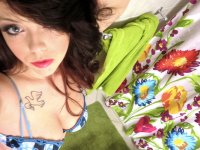 Alluring brunette teen takes selfies of natural big tits before POV titty fuck - Photo #2