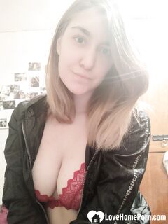Sensational brunette girlfriend playing with her favorite toy