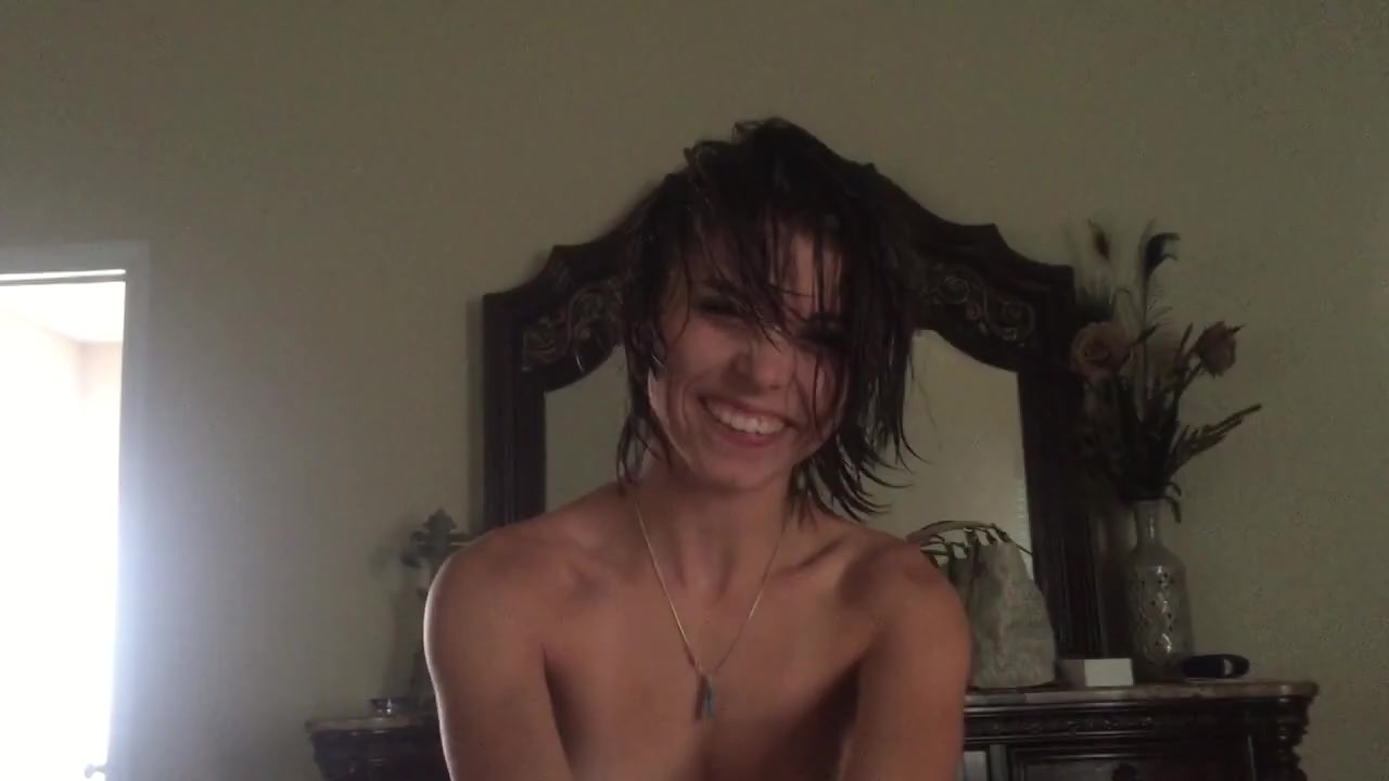 Wife giving a blowjob after a shower