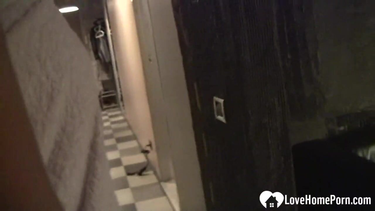Getting a quick blowjob from my roommate