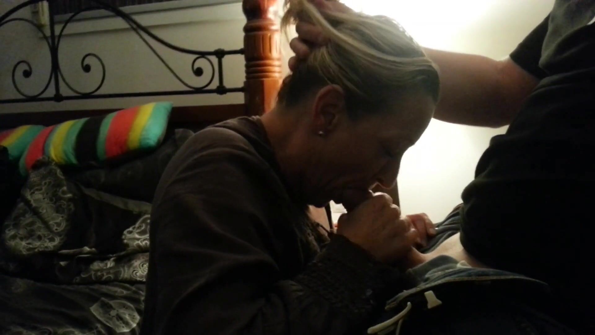 Amateur Cuckolding MILF Sucking Husband And His Best Friend