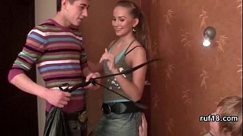 Teenie fucked in hard bondage 4