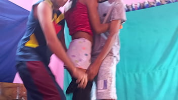 Christmas Sex Two guys and one beautiful young Bengali Sex xxx porn
