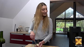 Jessie wants us to fuck her on her living room table
