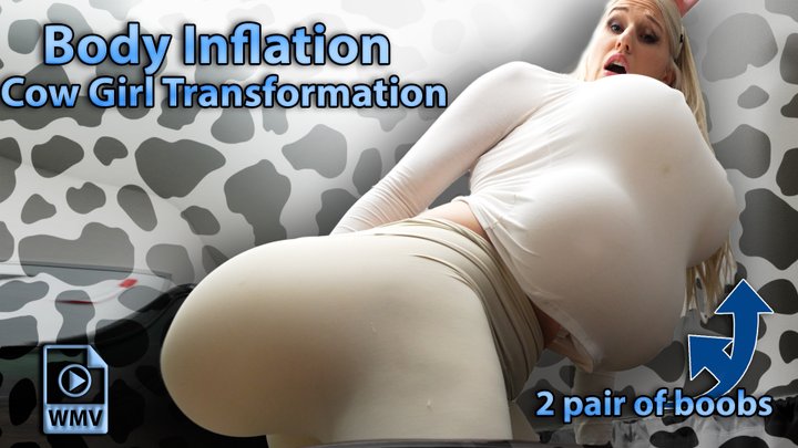 Body Inflation Cowgirl Transformation Double Boobs Breast Expansion Ass Growth WMV