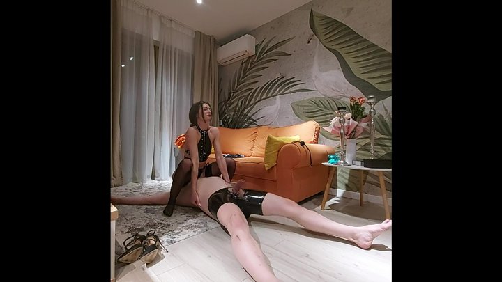 Mistress Antonia and Faith - hard whipping and CBT